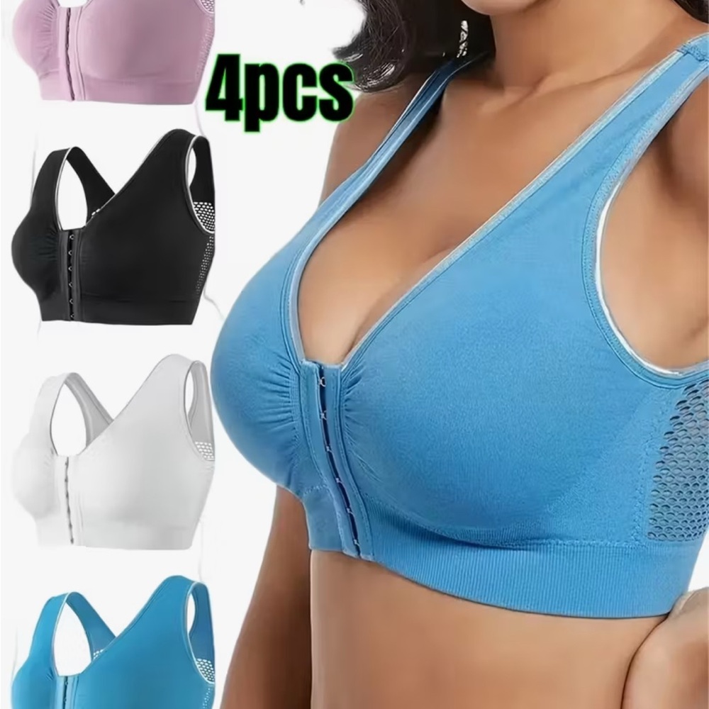 4pcs Women's Plus Size High-Impact Sports Bras size 4X!